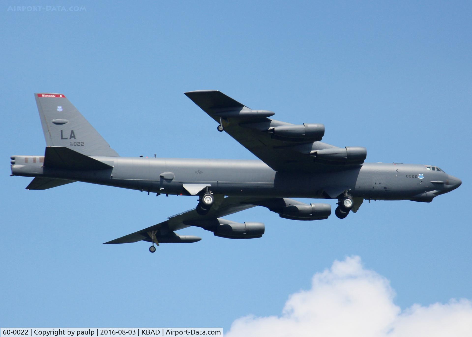 60-0022, 1960 Boeing B-52H Stratofortress C/N 464387, At Barksdale Air Force Base.