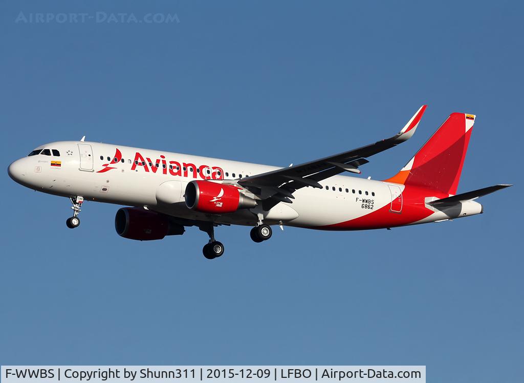 F-WWBS, 2015 Airbus A320-214 C/N 6862, C/n 6862 - To be N748AV