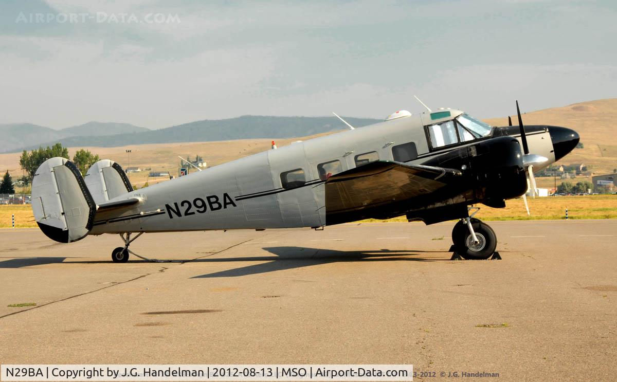 N29BA, Beech H-18 C/N BA-625, At Missoula Montana.