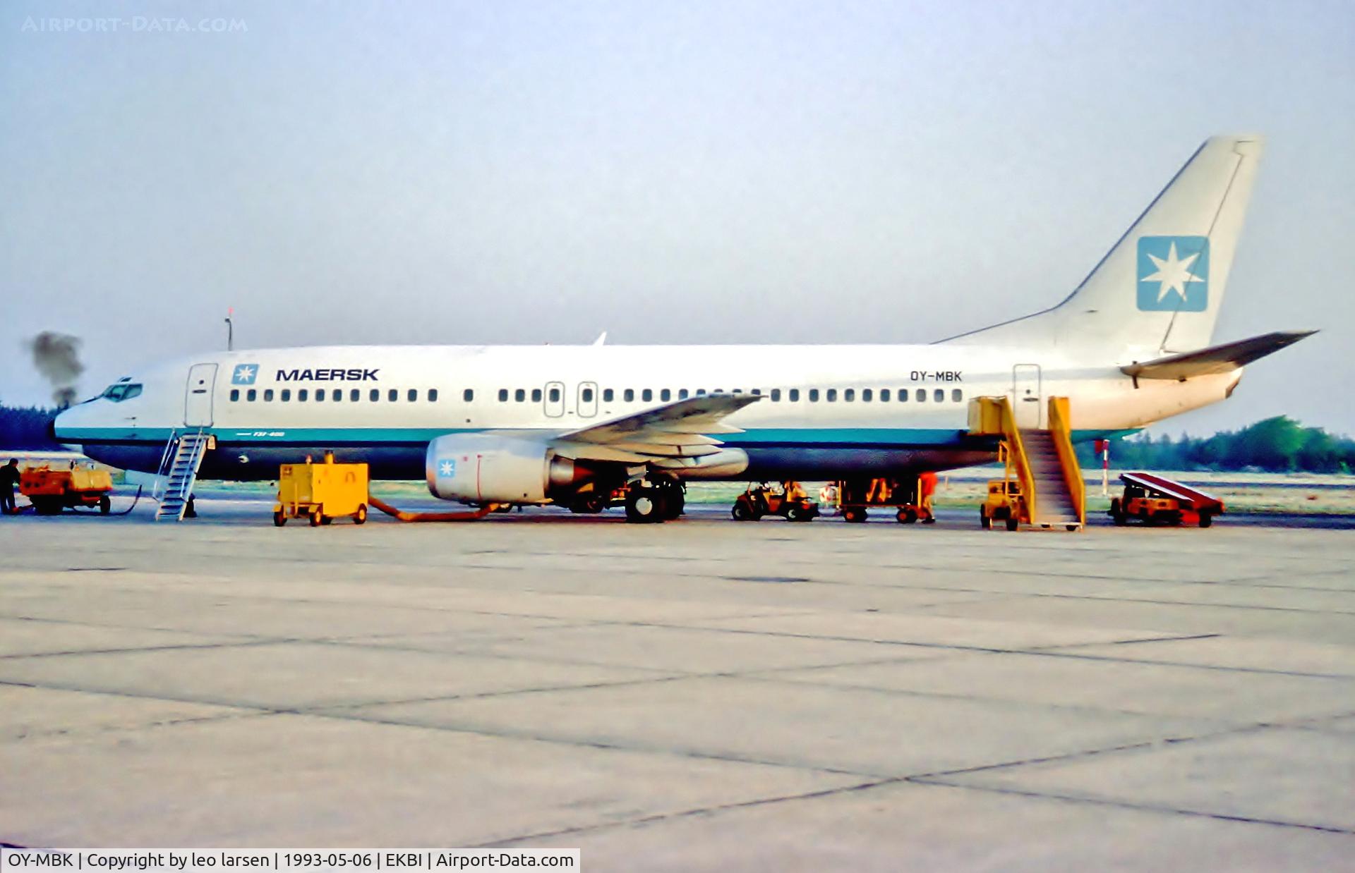 OY-MBK, 1991 Boeing 737-4Y0 C/N 24911, Billund Denmark 6.5.93
