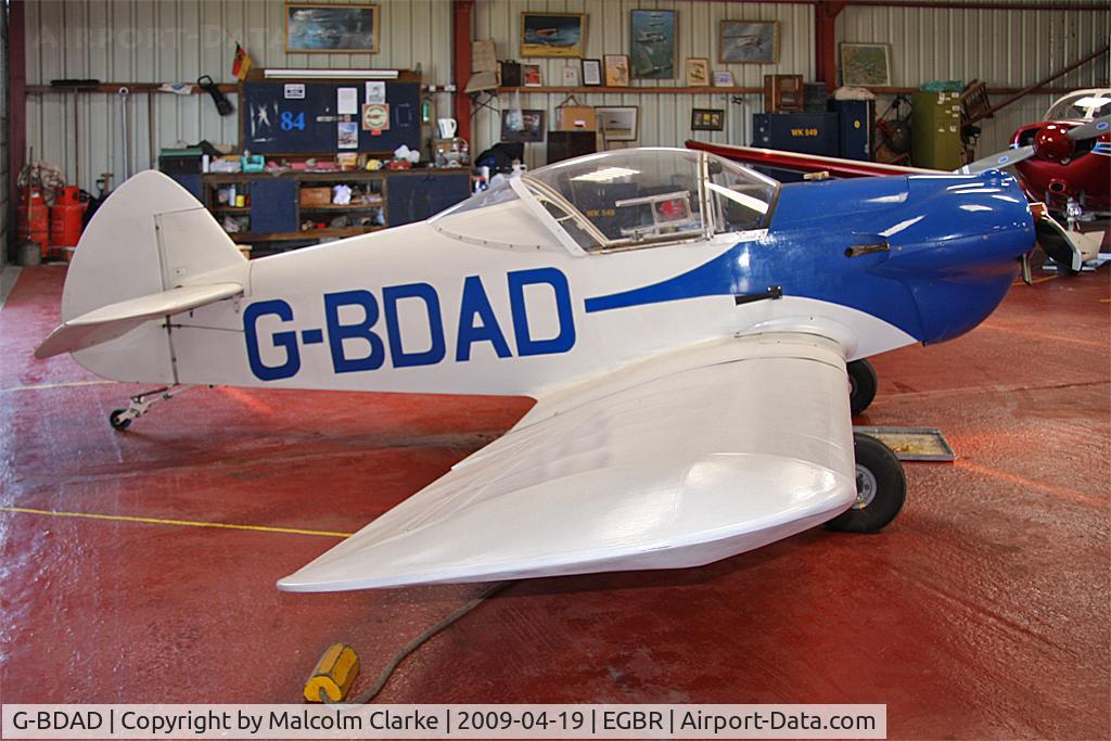 G-BDAD, 1976 Taylor JT-1 Monoplane C/N PFA 1453, Taylor Monoplane at Breighton Airfield, UK on April 19th 2009.