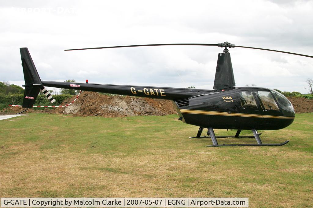 G-GATE, 2004 Robinson R44 Raven II C/N 10448, Robinson R-44 Raven at Bagby Airfield's May Fly-In in 2007.