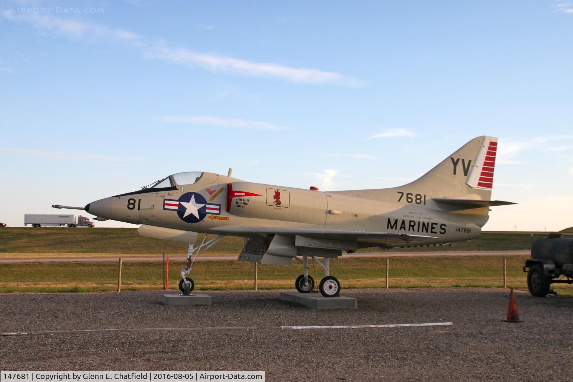 147681, 1960 Douglas A-4C Skyhawk C/N 12445, Displayed with military vehicles