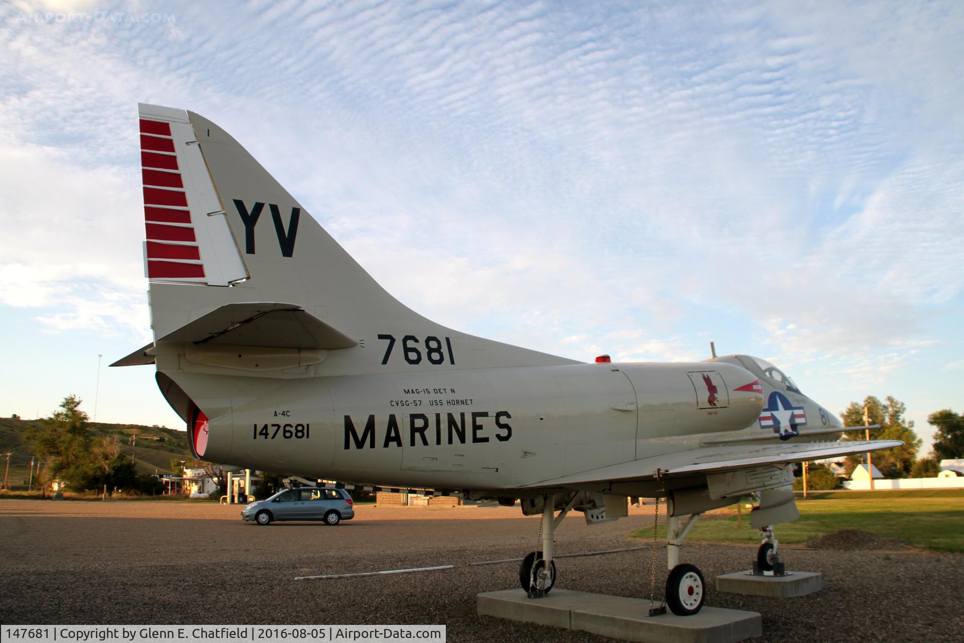 147681, 1960 Douglas A-4C Skyhawk C/N 12445, Displayed with military vehicles