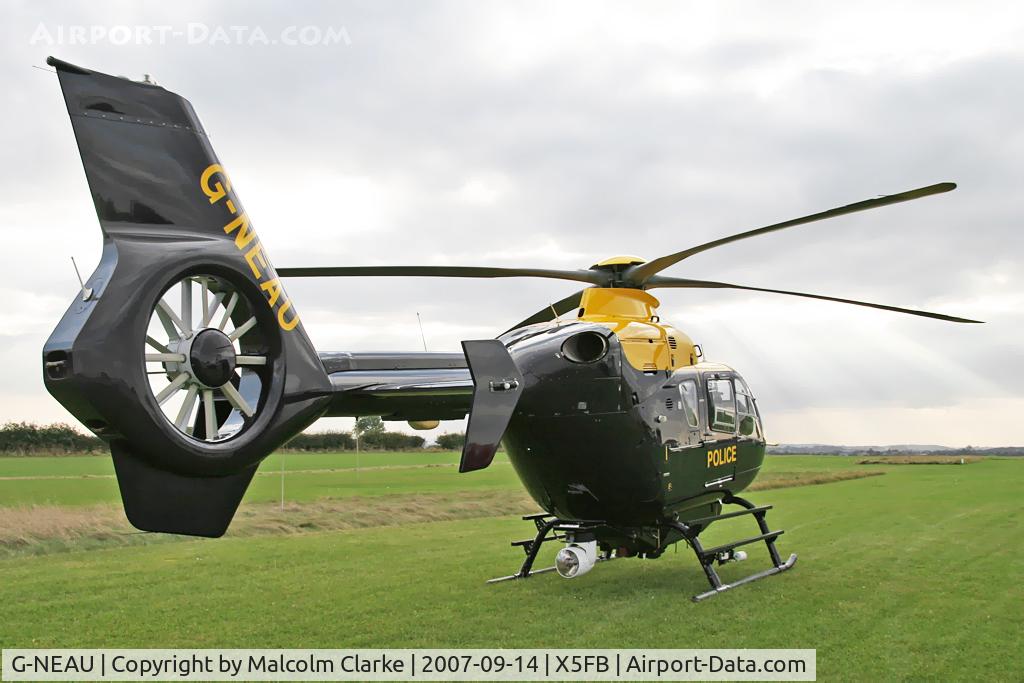 G-NEAU, 2004 Eurocopter EC-135T-2 C/N 0333, Eurocopter EC-135T-2 taking a break at Fishburn Airfield, October 14th 2007.