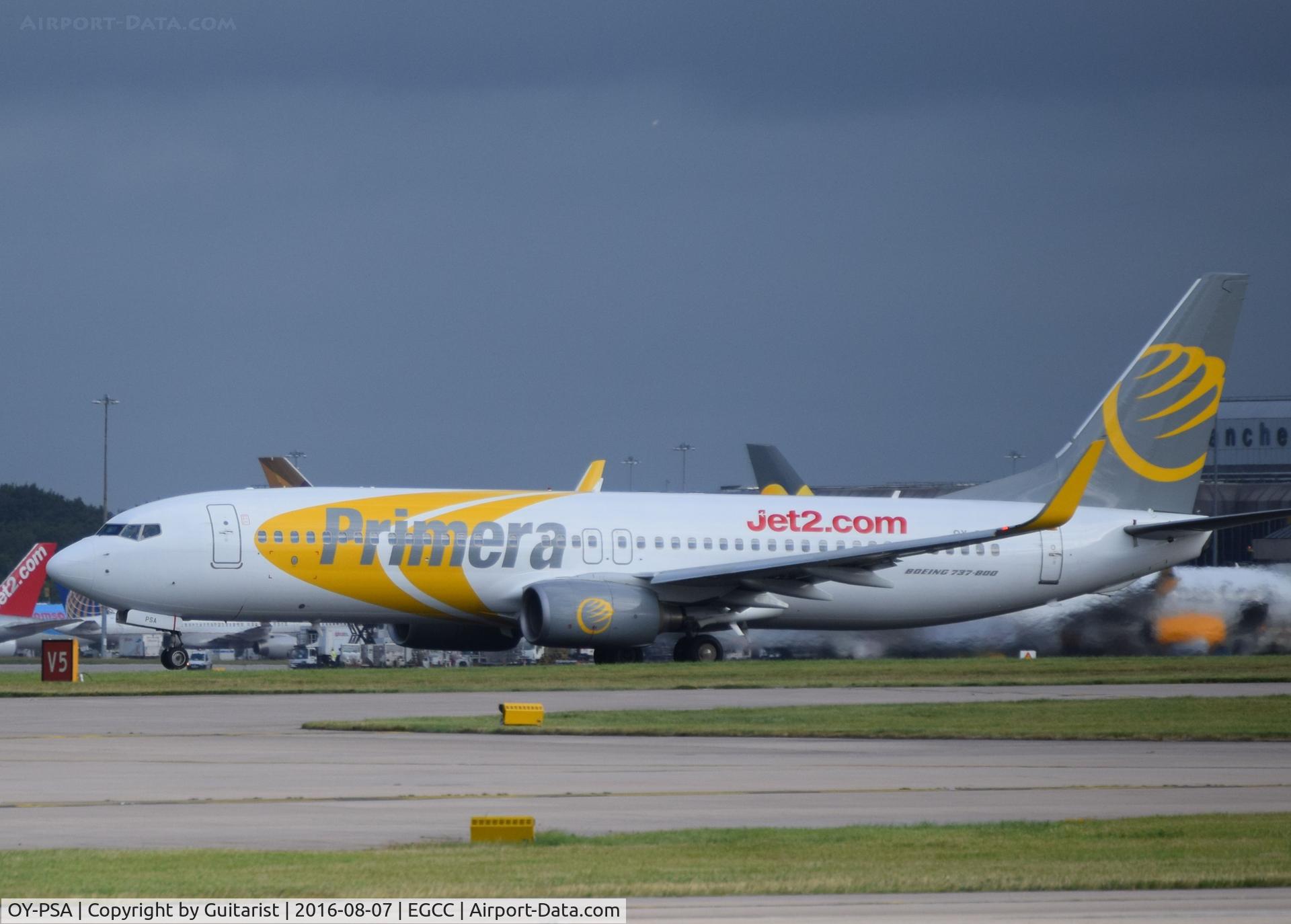 OY-PSA, 2007 Boeing 737-8Q8 C/N 30688, At Manchester