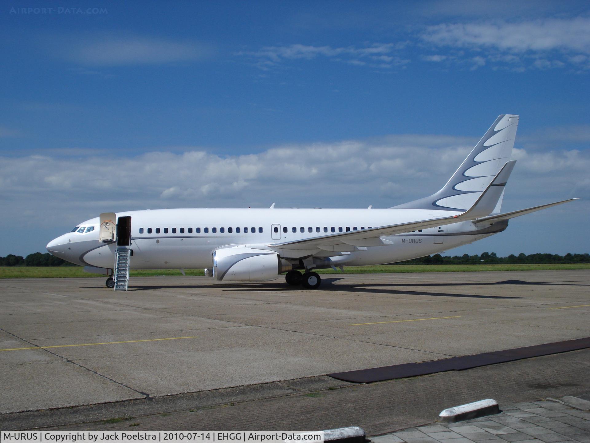 M-URUS, 2005 Boeing 737-7GC BBJ C/N 34622, M-URUS at Groningen airport