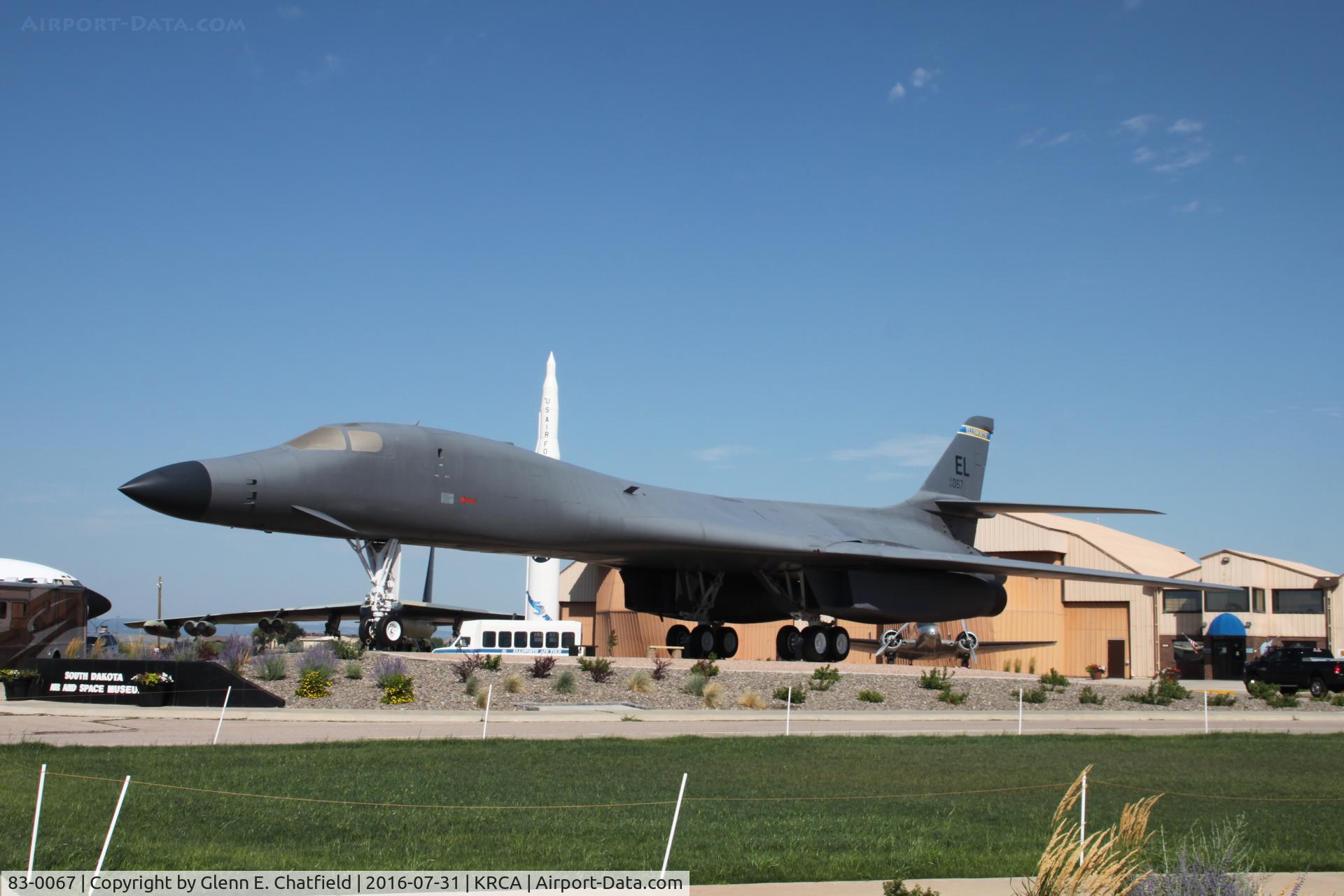 83-0067, 1983 Rockwell B-1B Lancer C/N 4, At the South Dakota Air & Space Museum