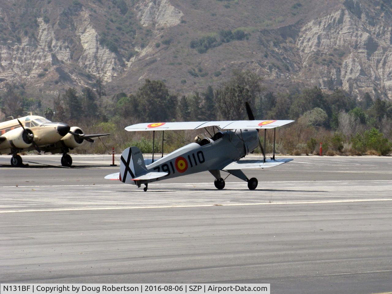 N131BF, 1963 CASA 1-131 Jungmann C/N E3B-629, 1963 C.A.S.A. 1.131 Bucker JUNGMANN, E.N.M.A. GIV series, landing roll Rwy 22