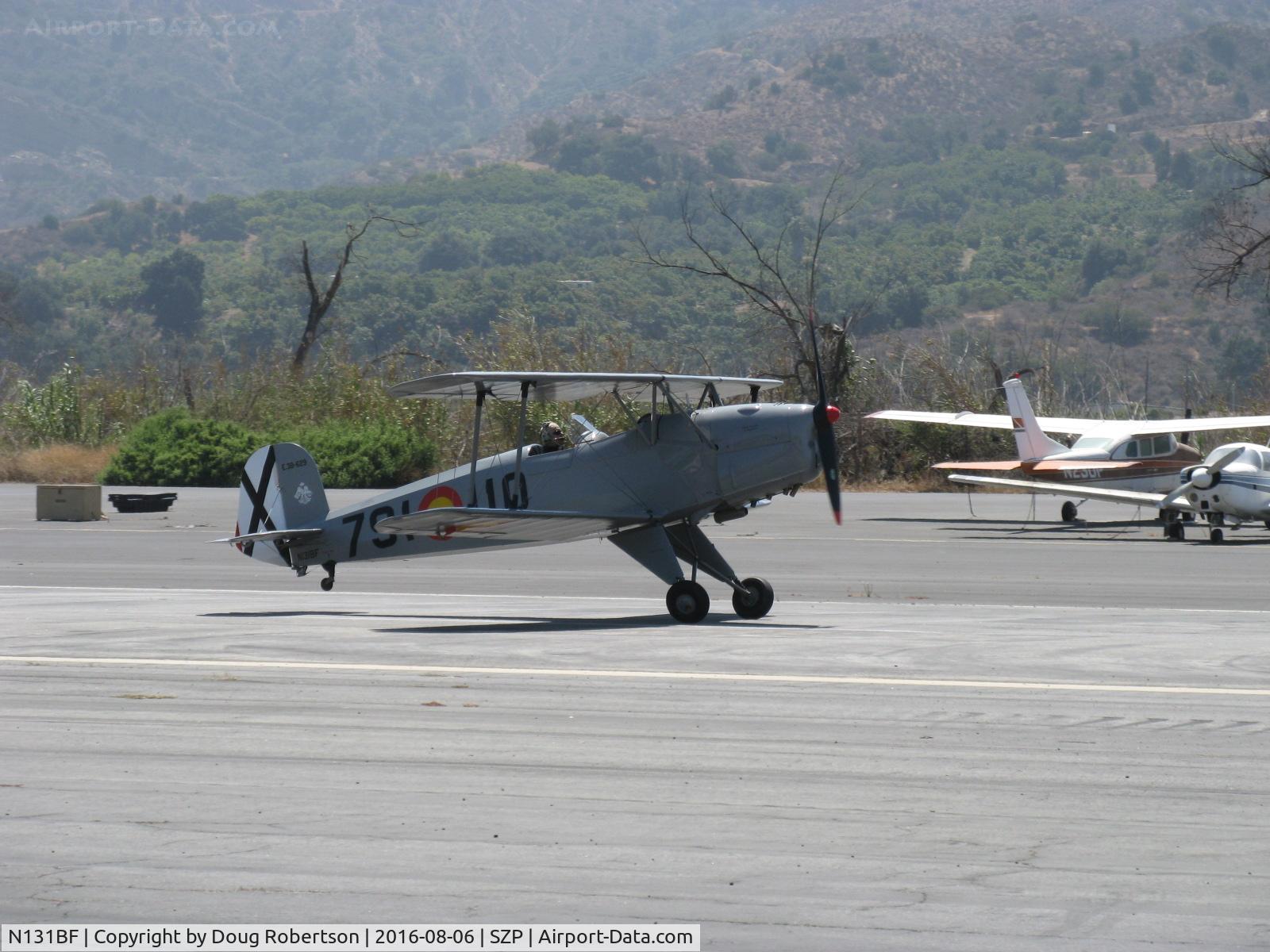 N131BF, 1963 CASA 1-131 Jungmann C/N E3B-629, 1963 C.A.S.A. 1.131 Bucker JUNGMANN, E.N.M.A. GIV series, landing roll Rwy 22