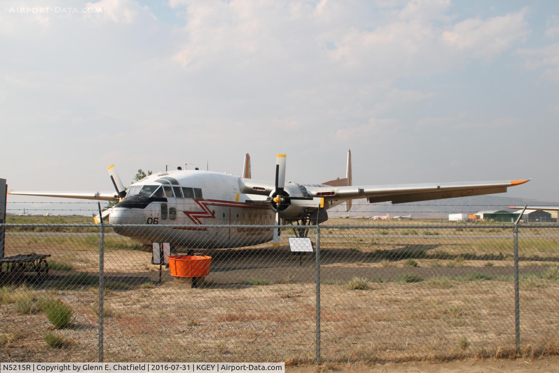 N5215R, 1968 Fairchild C-119G Flying Boxcar C/N 10773, With the Museum of Aerial Firefighting
