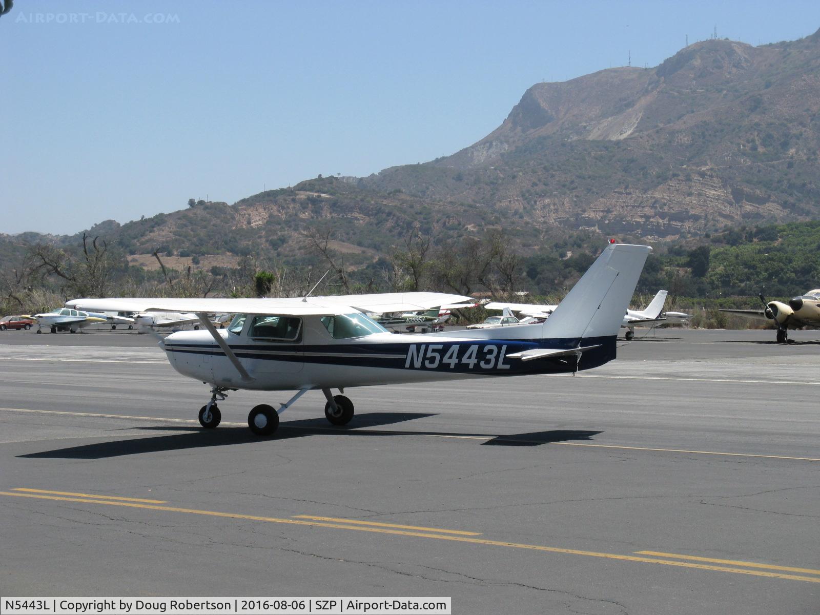 N5443L, 1980 Cessna 152 C/N 15284315, 1980 Cessna 152, Lycoming O-235 115 Hp, taxi back