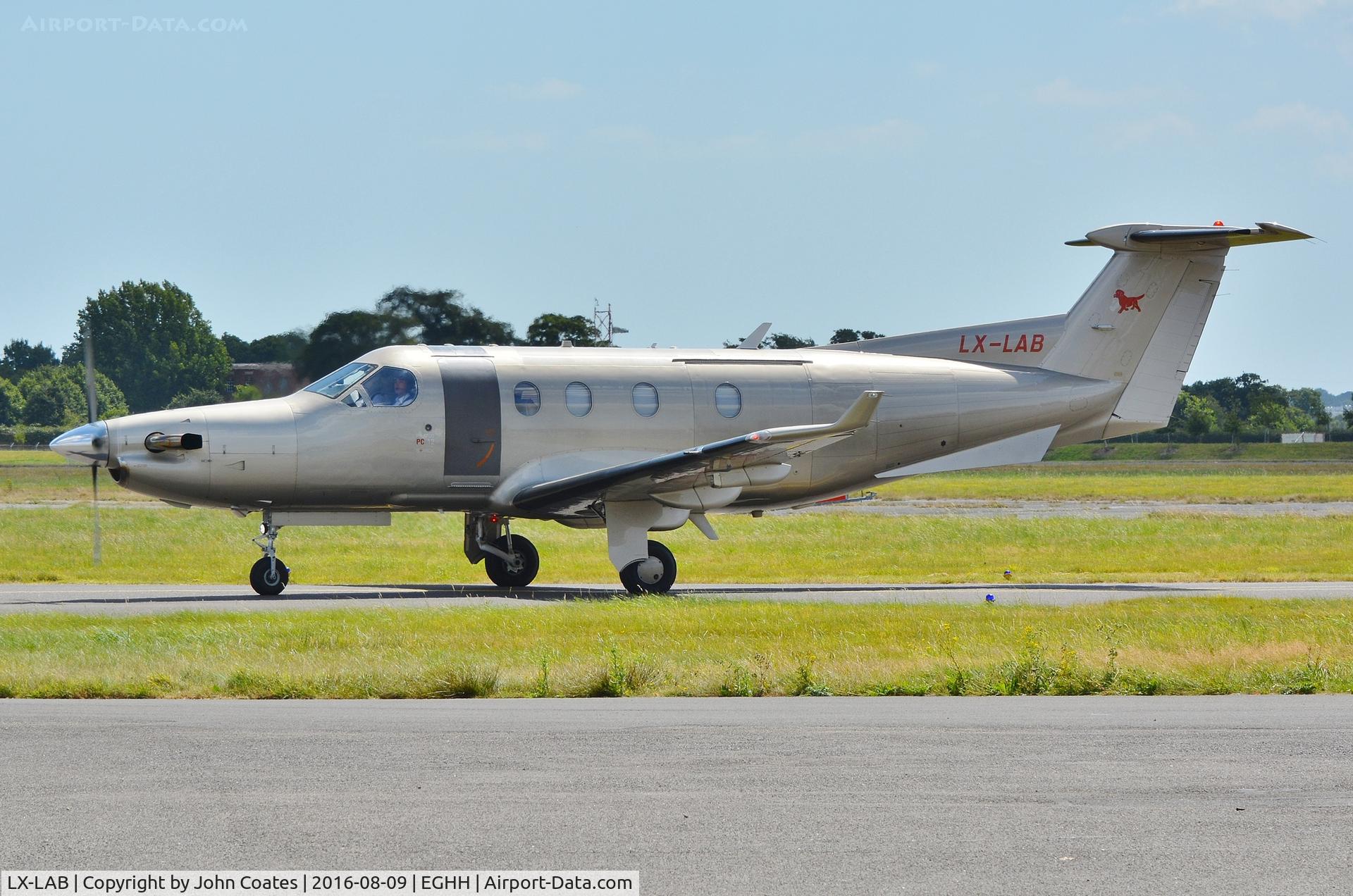 LX-LAB, 2003 Pilatus PC-12/45 C/N 531, Taxiing on arrival