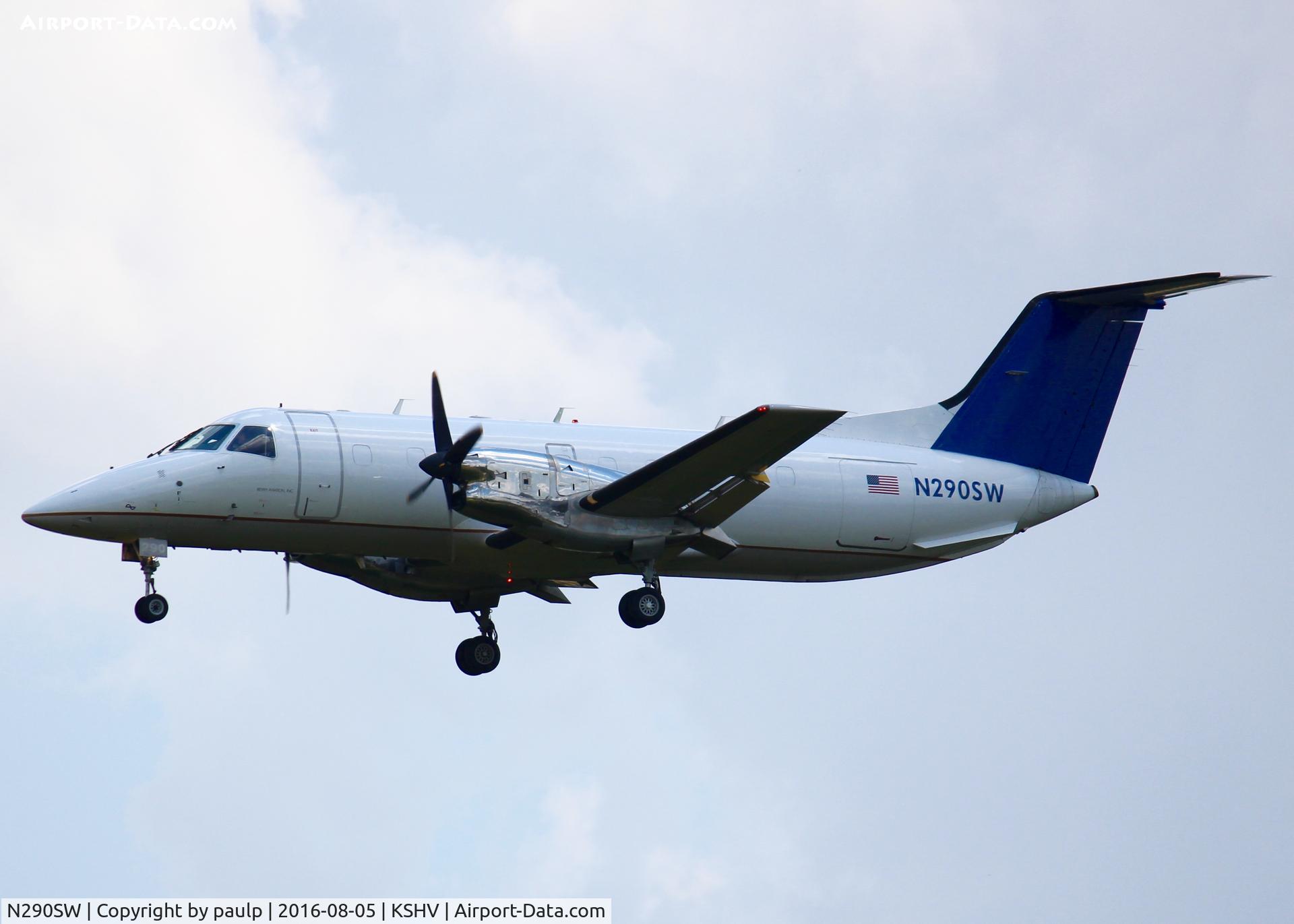 N290SW, 1996 Embraer EMB-120ER Brasilia C/N 120317, At Shreveport Regional.