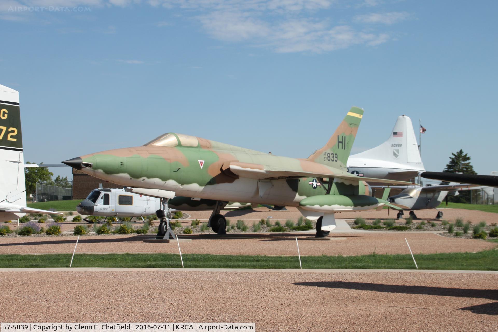 57-5839, 1957 Republic F-105B Thunderchief C/N B.76, At the South Dakota Air & Space Museum