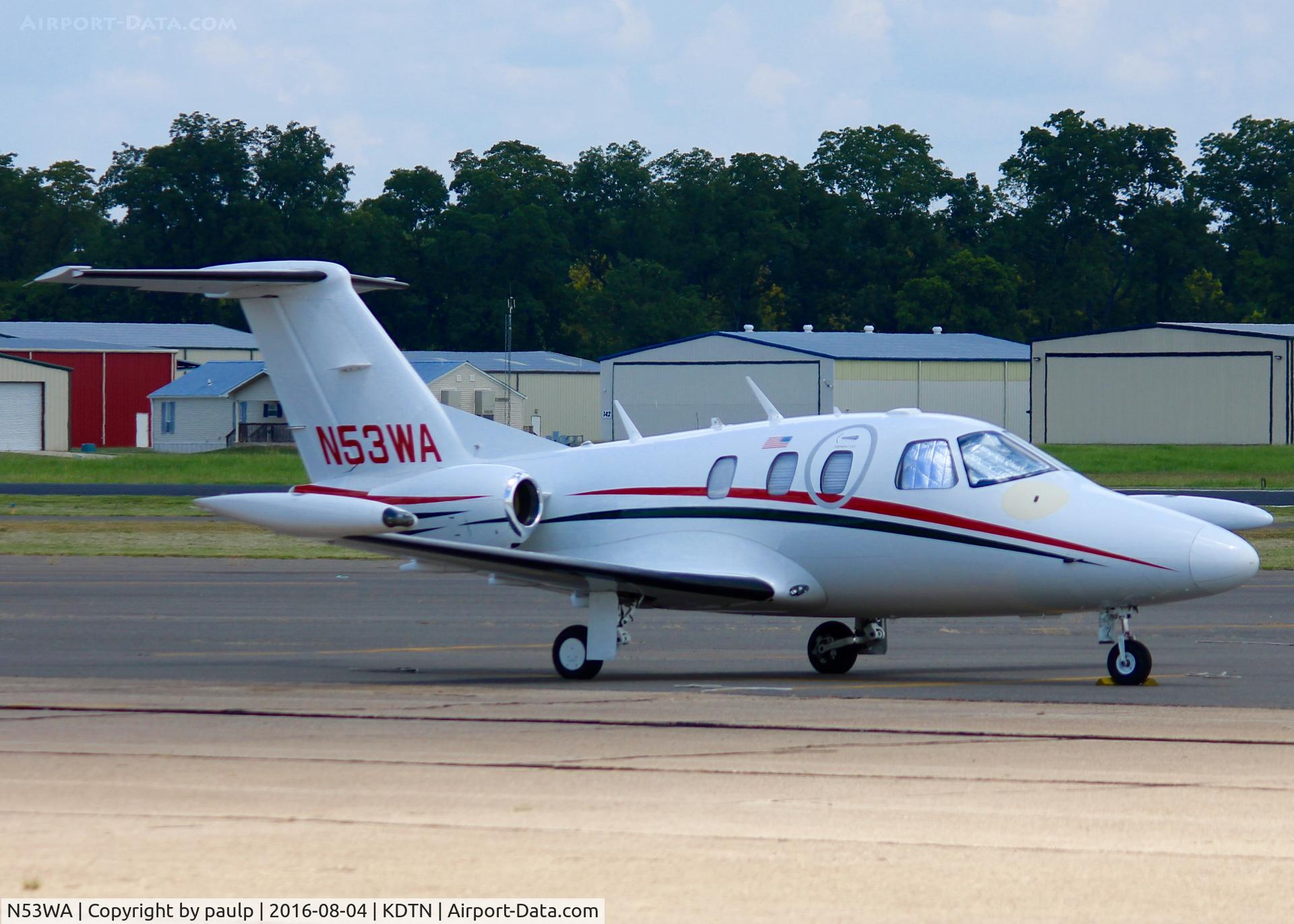 N53WA, 2007 Eclipse Aviation Corp EA500 C/N 000044, At Downtown Shreveport.
