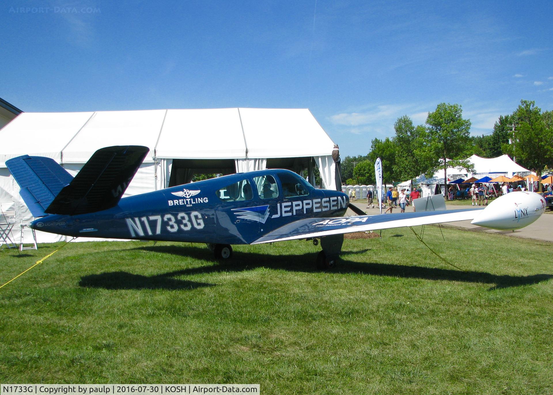 N1733G, 1962 Beech P35 Bonanza C/N D-6949, AirVenture 2016.