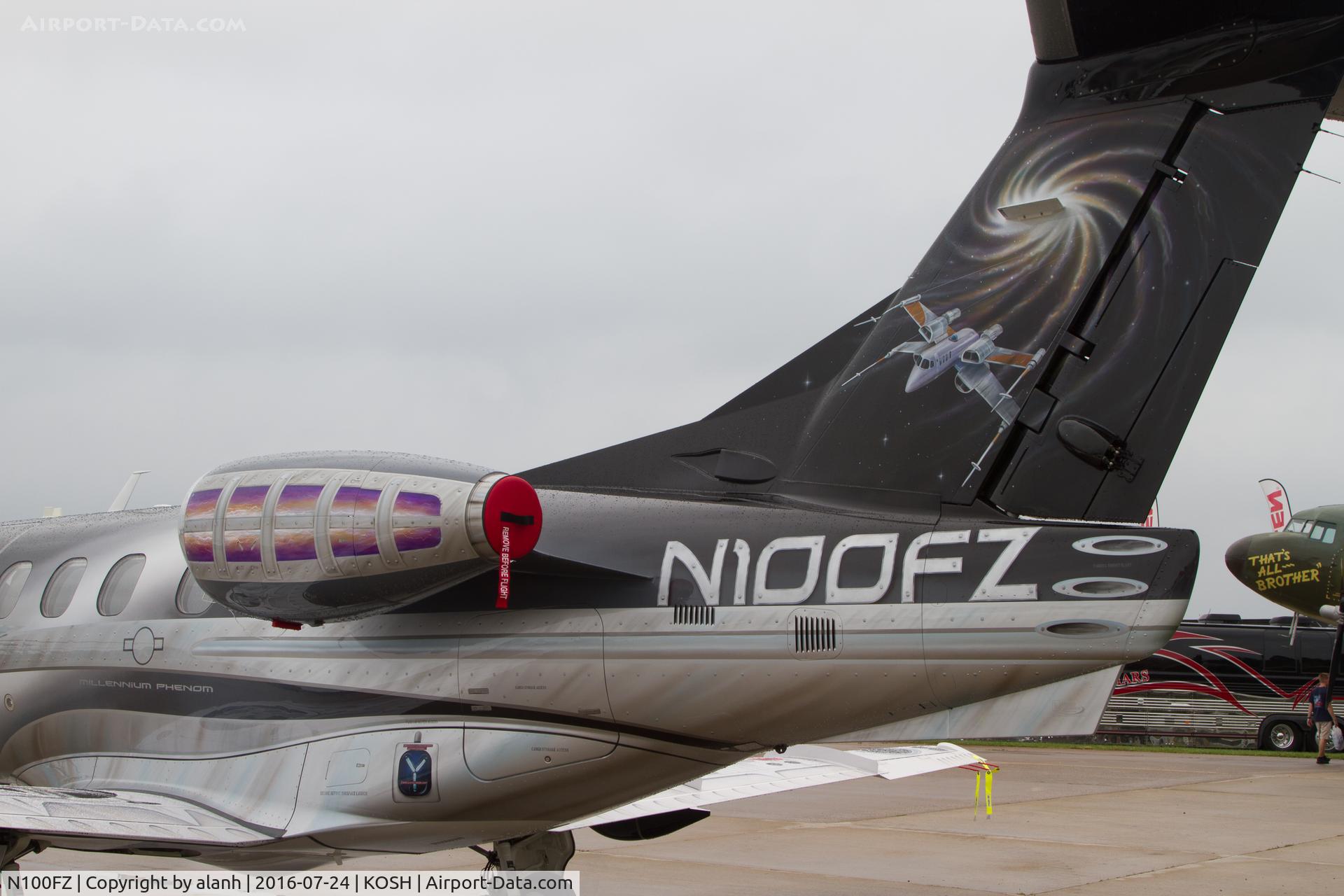 N100FZ, 2010 Embraer EMB-500 Phenom 100 C/N 50000137, At AirVenture 2016 with a Star Wars custom paint job and Millenium Phenom titles