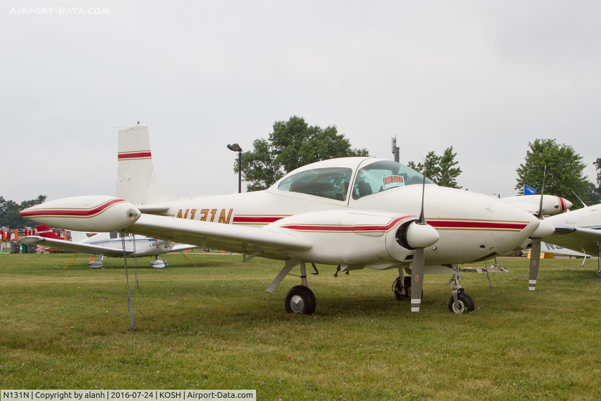 N131N, 1947 Temco D-16A Twin Navion C/N TTN-65 (NAV-4-530), In the Vintage park at AirVenture 2016 - with a For Sale notice