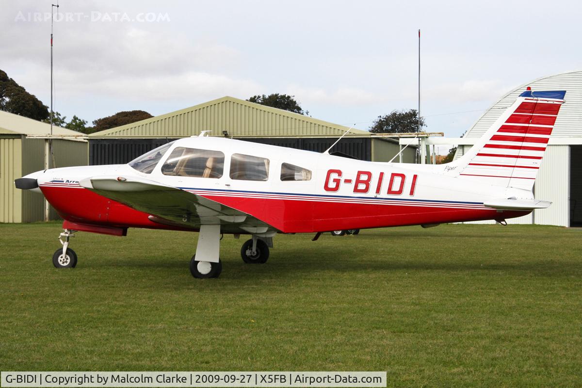 G-BIDI, 1978 Piper PA-28R-201 Cherokee Arrow III C/N 28R-7837135, Piper PA-28R-201 Cherokee Arrow lll at Fishburn Airfield, September 27th 2009.