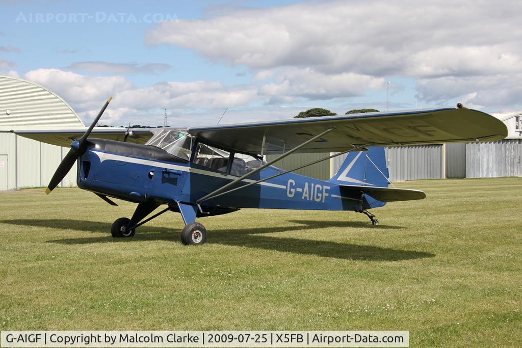 G-AIGF, 1946 Auster J-1N Alpha C/N 2188, Aircraft J1N at Fishburn Airfield, July 25th 2009.