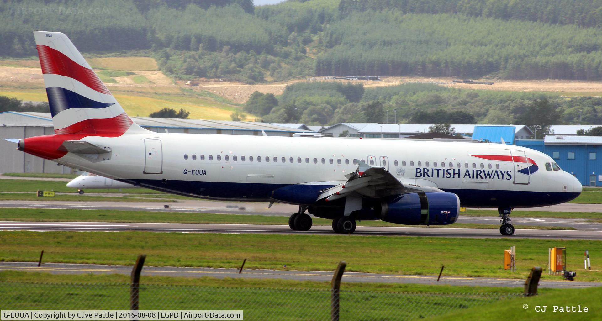 G-EUUA, 2001 Airbus A320-232 C/N 1661, Aberdeen Shuttle