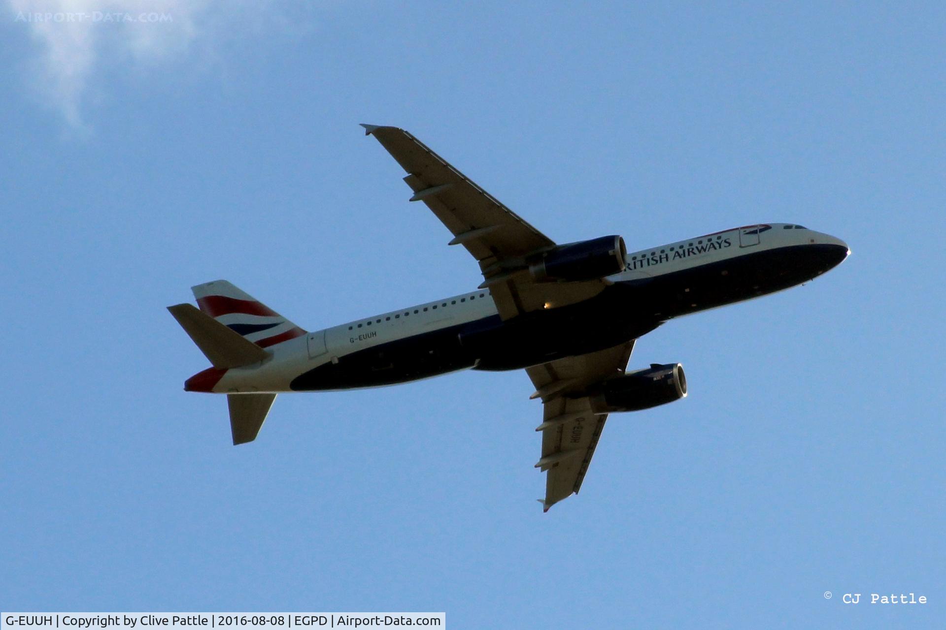G-EUUH, 2002 Airbus A320-232 C/N 1665, Long finals for Aberdeen EGPD Rwy 34
