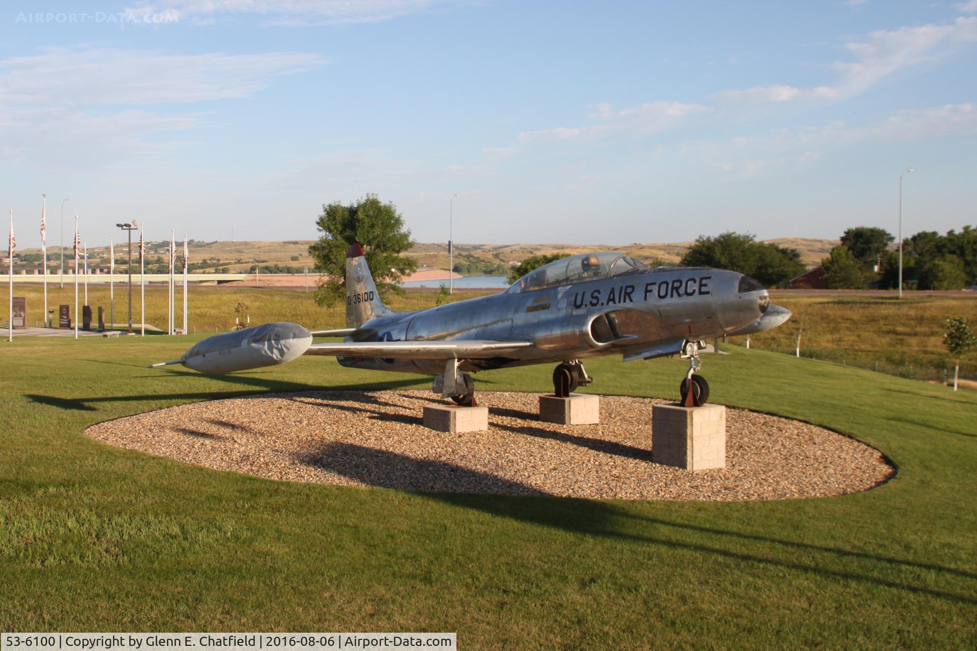 53-6100, 1953 Lockheed T-33A Shooting Star C/N 580-9721, At the South Dakota Hall of Fame