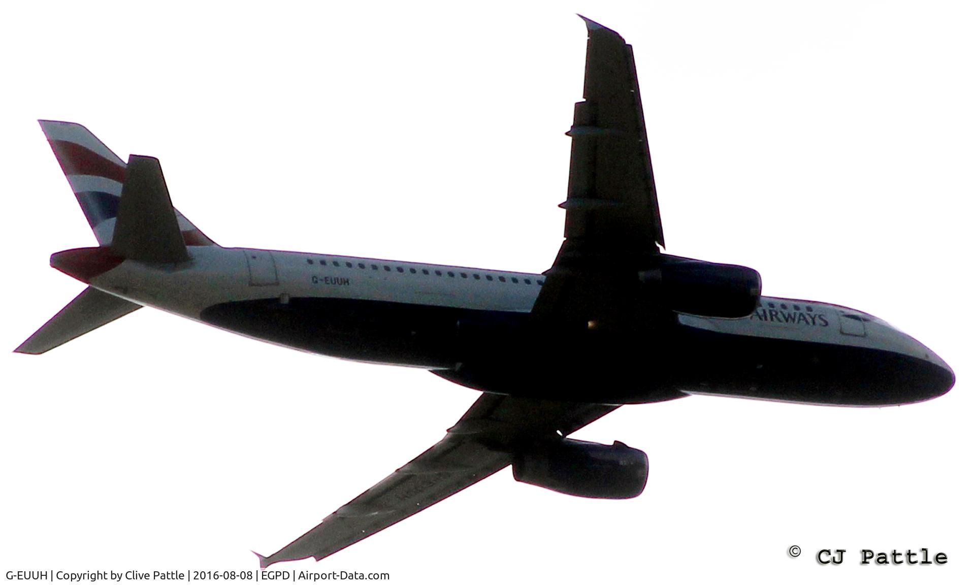 G-EUUH, 2002 Airbus A320-232 C/N 1665, Finals for Aberdeen EGPD Rwy 34