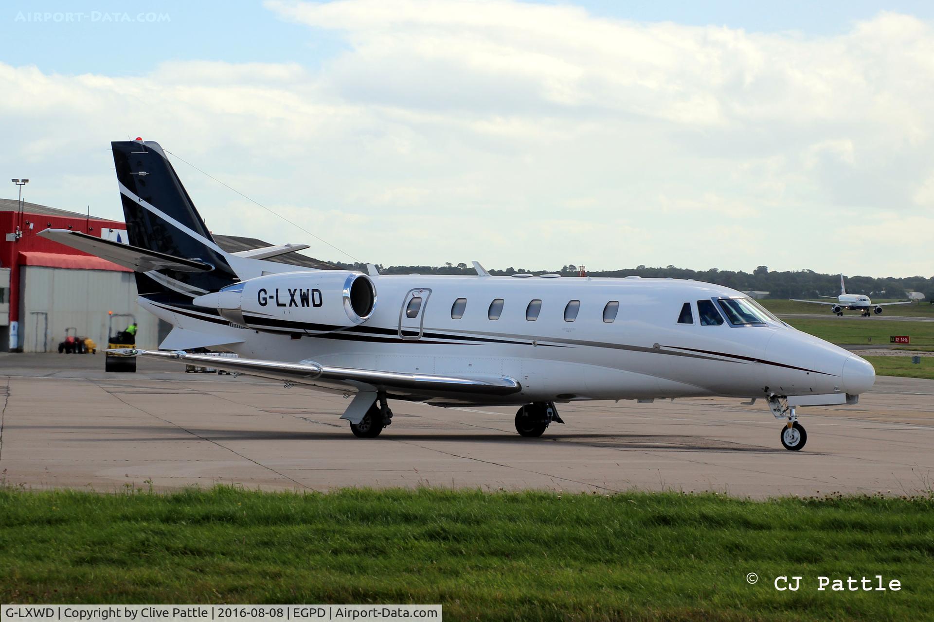 G-LXWD, 2007 Cessna 560XL Citation XLS C/N 560-5760, Parked up on south side at Aberdeen