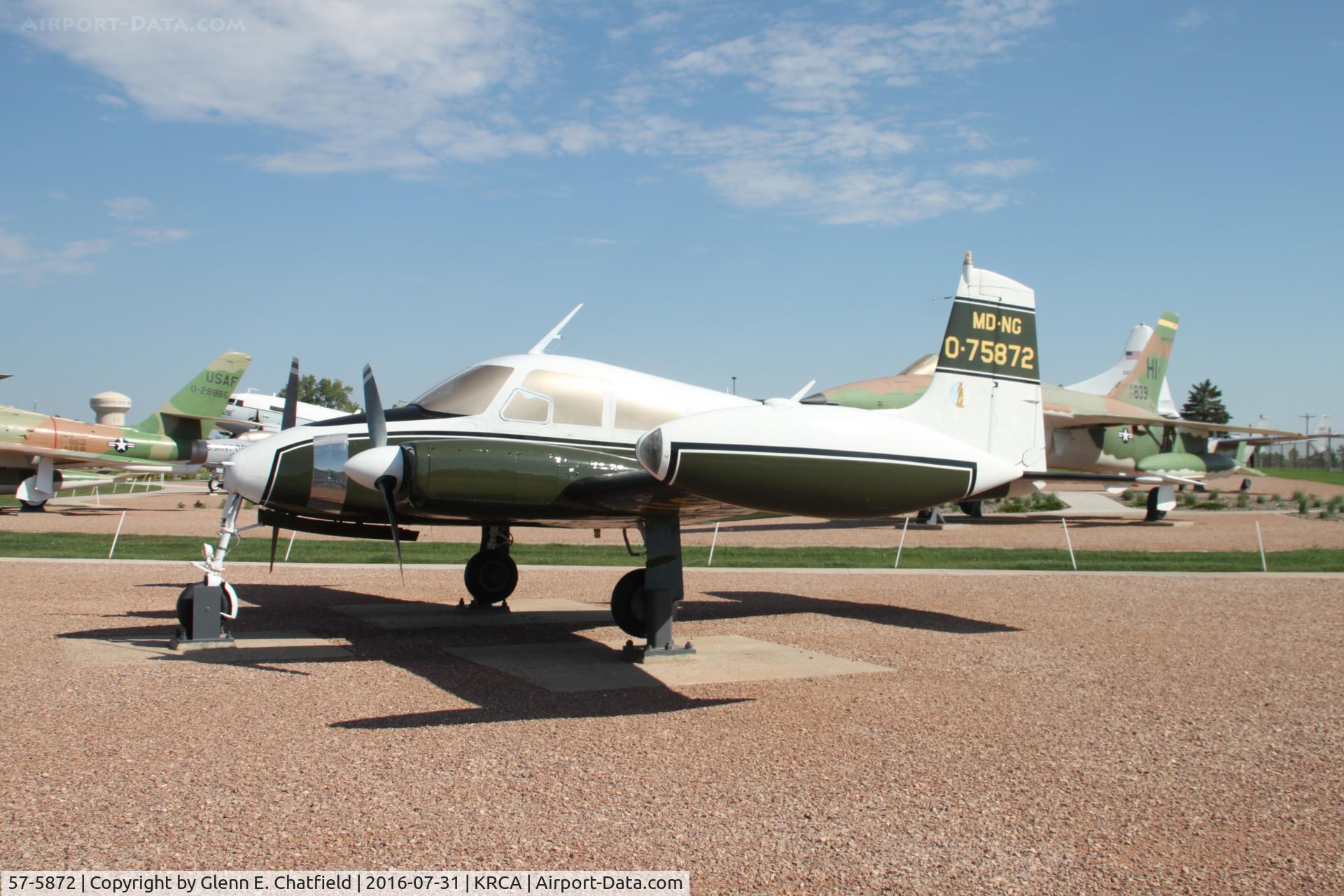 57-5872, 1957 Cessna U-3A Blue Canoe (310A) C/N 38027, At the South Dakota Air & Space Museum