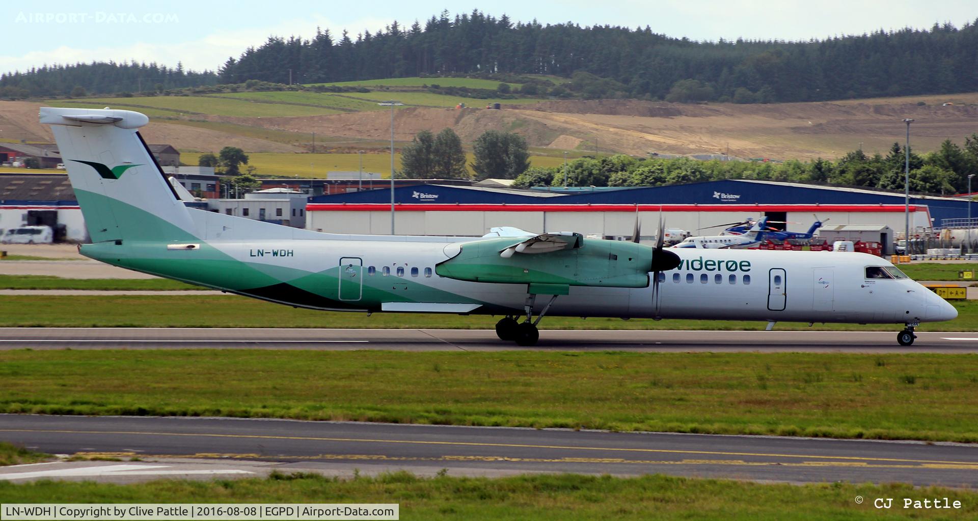 LN-WDH, 2009 De Havilland Canada DHC-8-402Q Dash 8 C/N 4273, At Aberdeen