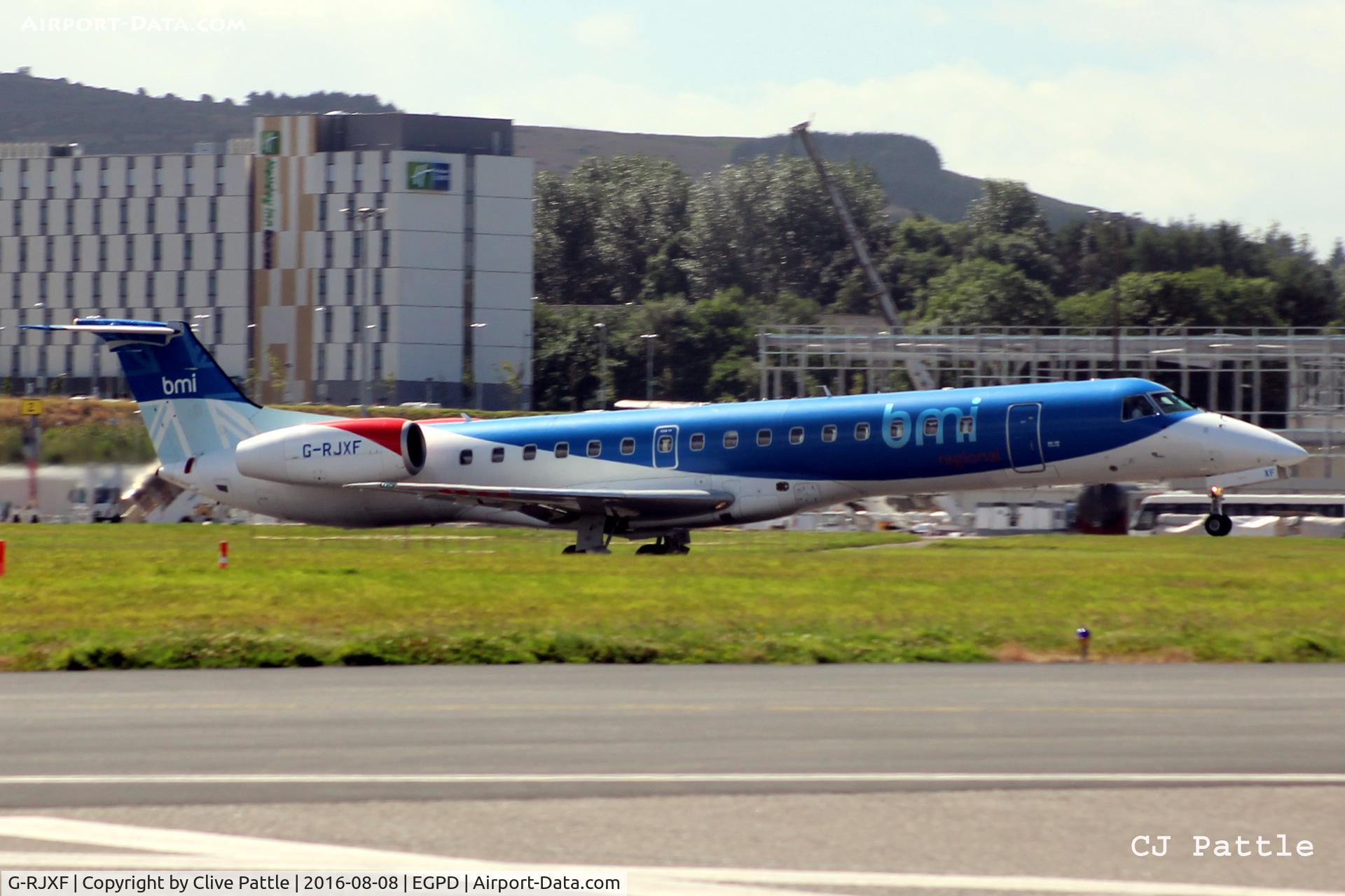 G-RJXF, 2000 Embraer EMB-145EP (ERJ-145EP) C/N 145280, Lift off at Aberdeen
