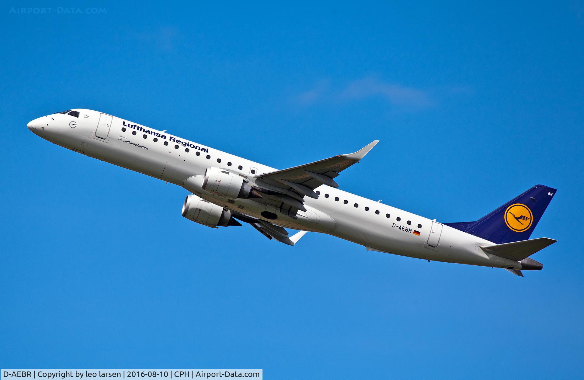D-AEBR, 2012 Embraer 195LR  (ERJ-190-200LR) C/N 19000558, Copenhagen 10.8.16
