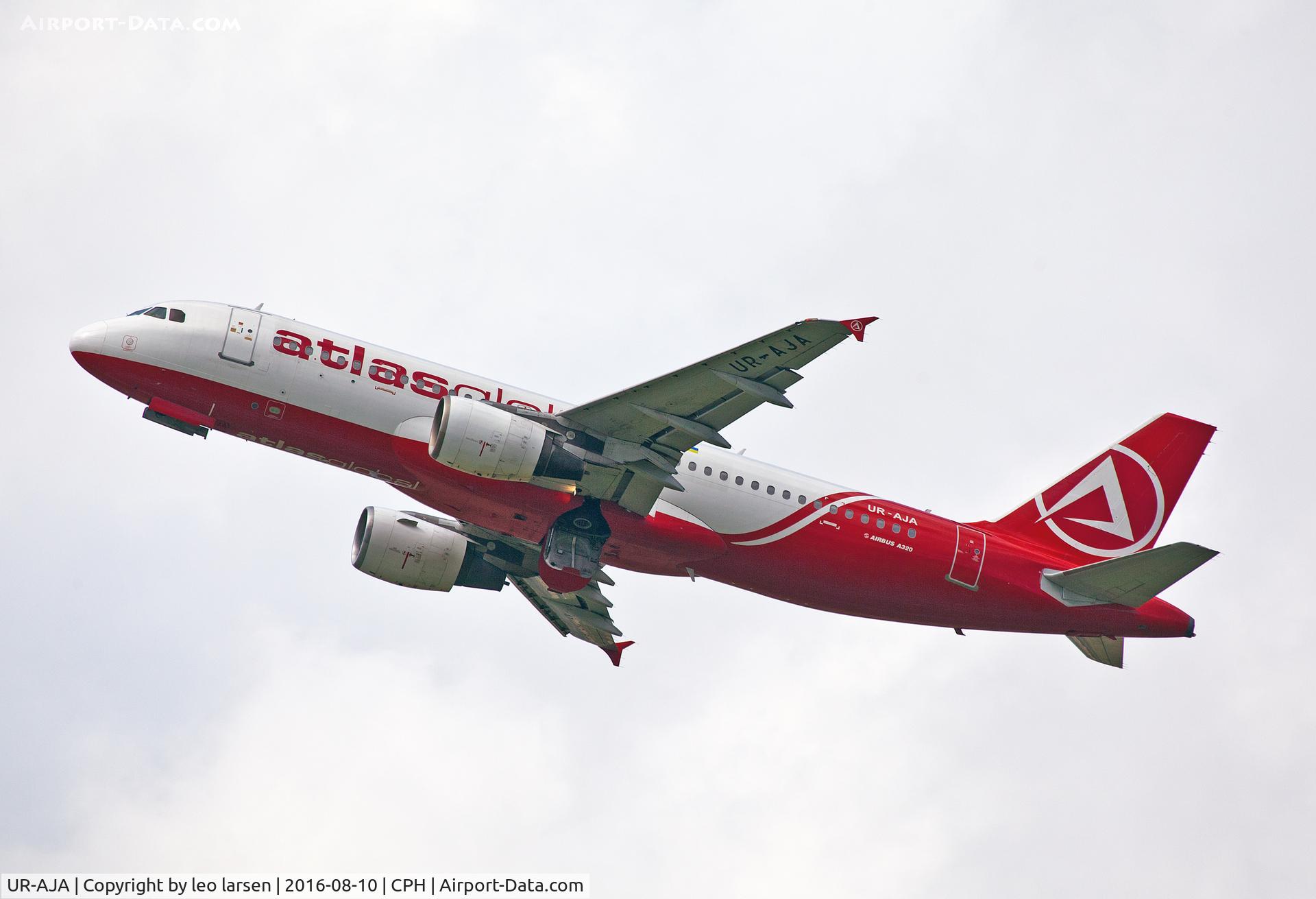 UR-AJA, 2000 Airbus A320-214 C/N 1213, Copenhagen 10.8.16 T/O R-22R