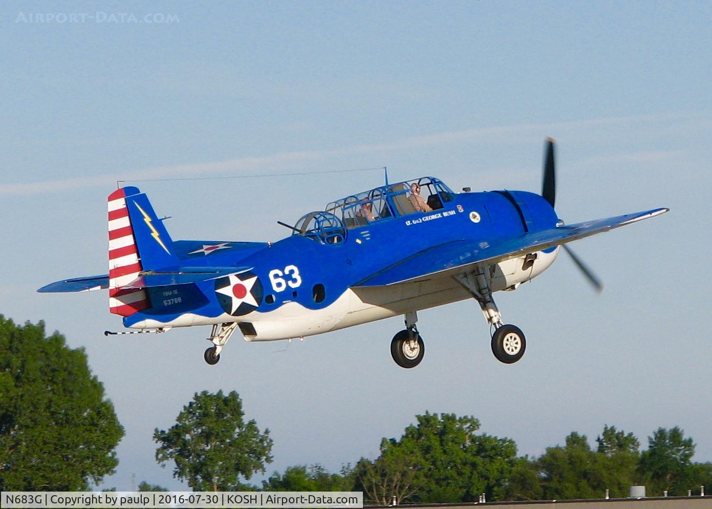 N683G, 1943 Grumman TBM-3E Avenger C/N 53768, AirVenture 2016.