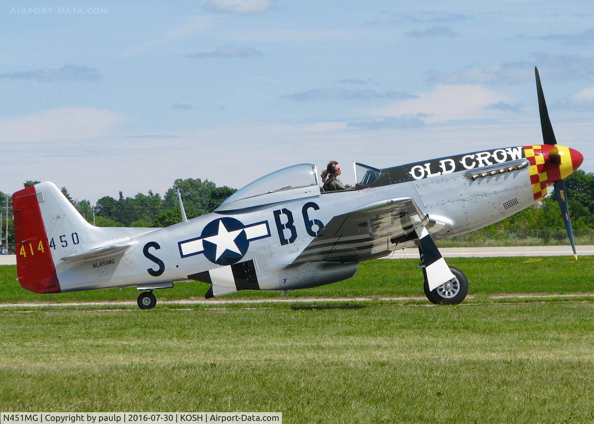 N451MG, 1944 North American P-51D Mustang C/N 44-74774, AirVenture 2016.