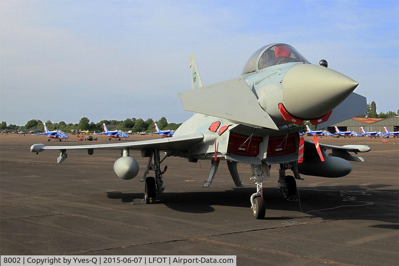 8002, 2015 Eurofighter EF-2000 Typhoon S C/N CS032/450, Royal Saudi Air Force Eurofighter EF-2000 Typhoon, Static display, Tours-St Symphorien Air Base 705 (LFOT-TUF) Open day 2015