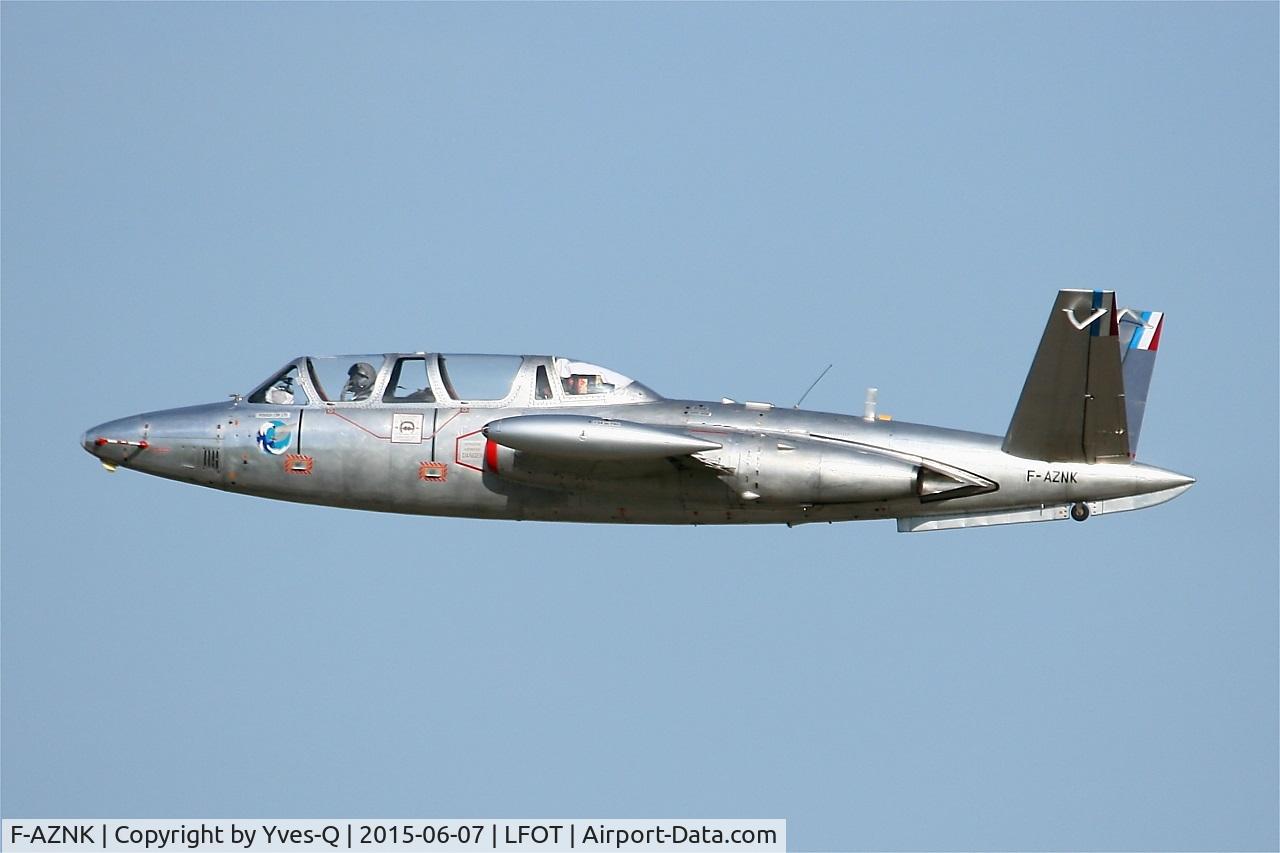 F-AZNK, Fouga CM-170 Magister C/N 217, Fouga CM-170 Magister, Take off rwy 02, Tours Air Base 705 (LFOT-TUF) Open day 2015