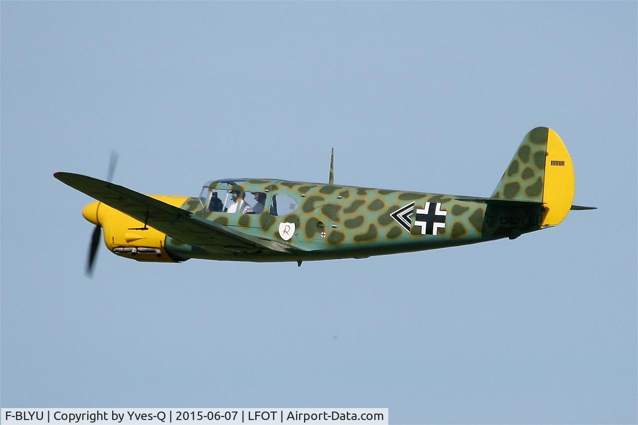 F-BLYU, Nord 1101 Noralpha C/N 18, Nord 1101 Noralpha, Take off rwy 02, Tours-St Symphorien Air Base 705 (LFOT-TUF) Open day 2015