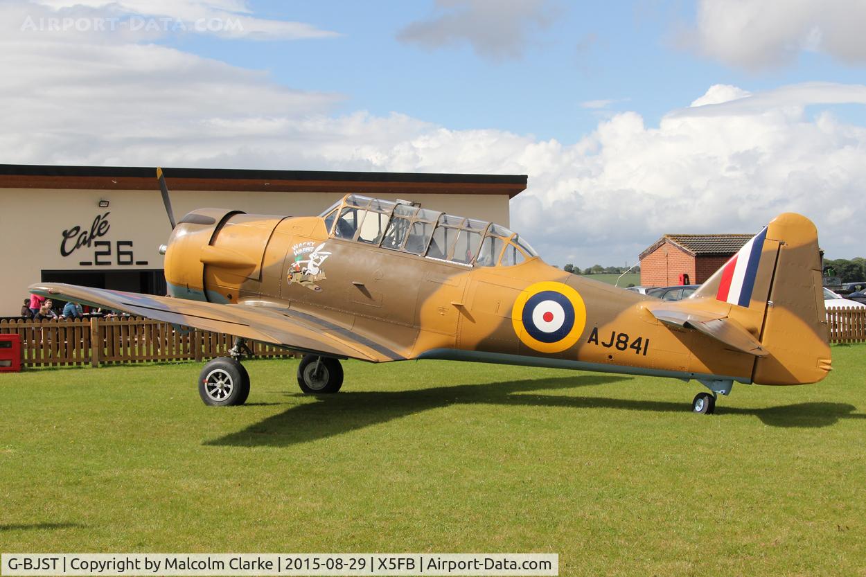 G-BJST, 1953 Canadian Car & Foundry T-6H Harvard Mk.4M C/N 14A-2429, Canadian Car & Foundry T-6H Harvard Mk4M. 'Wackey Wabbit' at Fishburn Airfield, August 29th 2015.