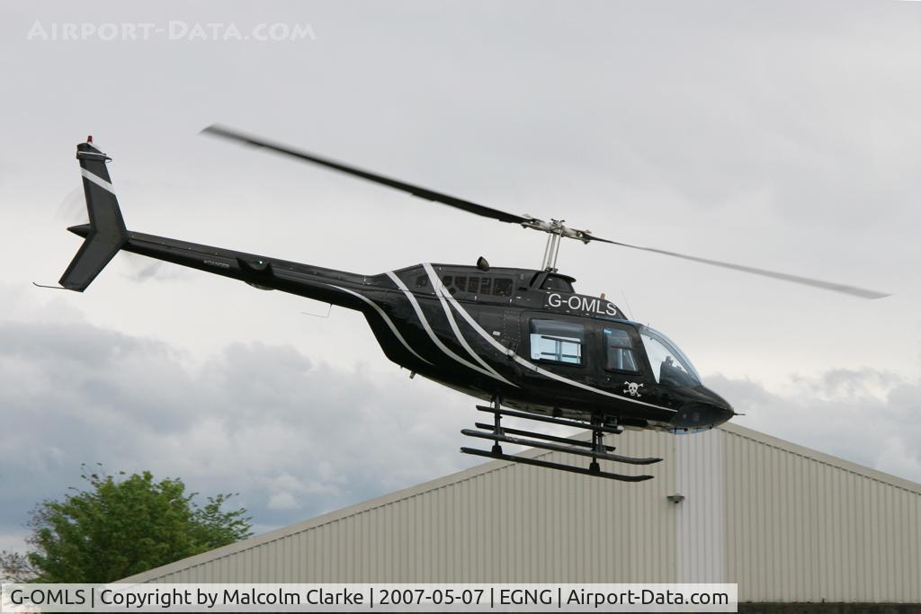 G-OMLS, 1976 Bell 206B JetRanger II C/N 1957, Bell 206B JetRanger II, May Fly-In, Bagby Airfield, May 7th 2007.