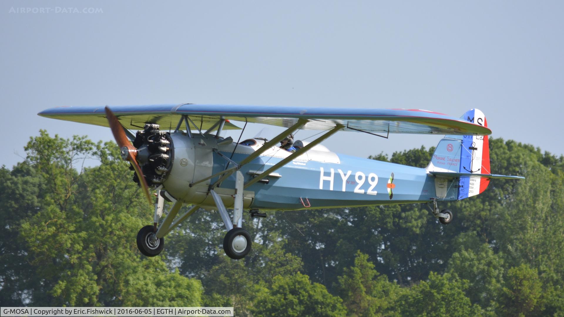 G-MOSA, 1952 Morane-Saulnier MS.317 C/N 351, 43. HY22 in display mode at Shuttleworth Collection's 'Fly Navy,' June 2016