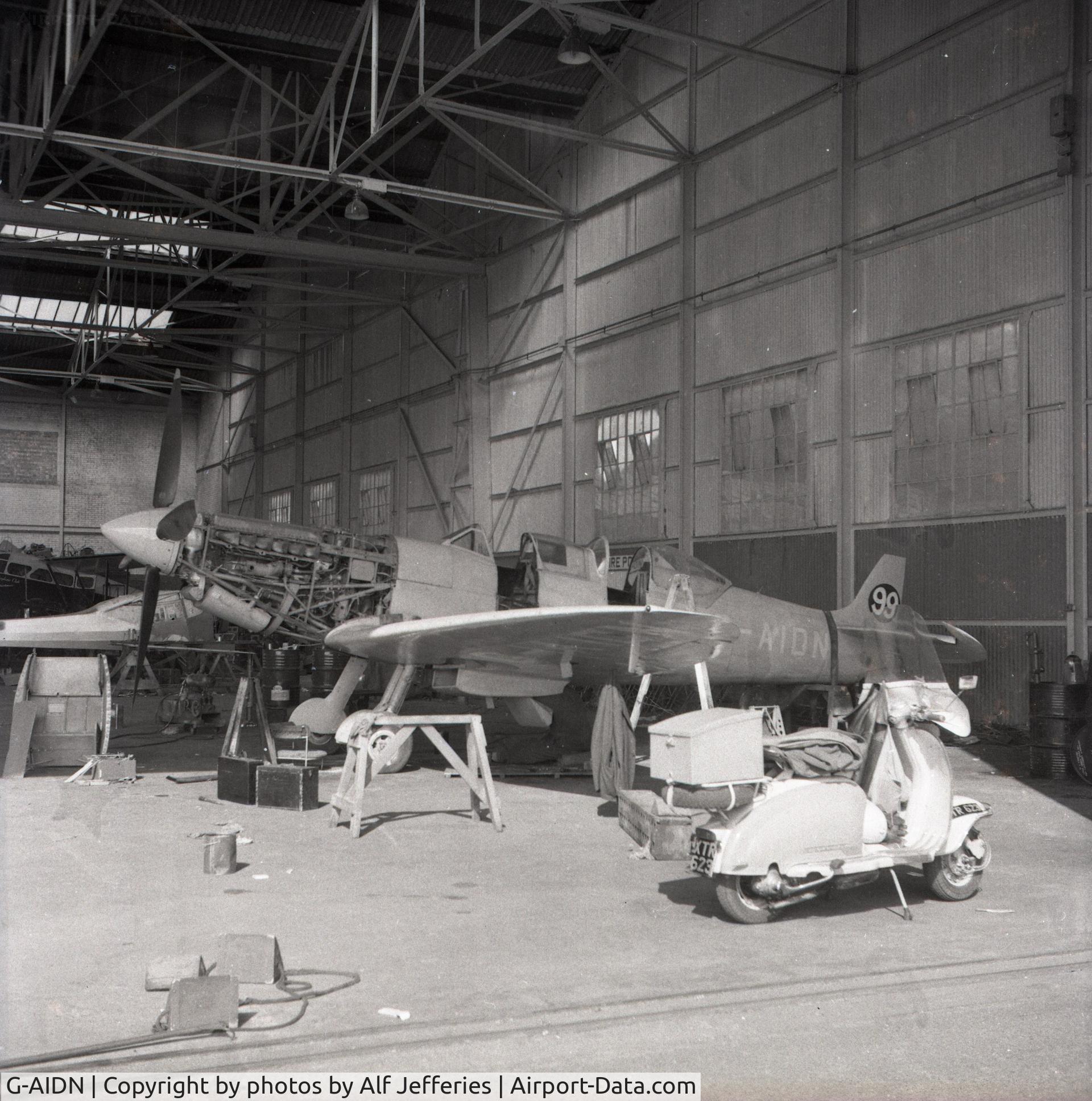 G-AIDN, 1944 Supermarine 502 Spitfire TR.8 (LF.VIIIc) C/N 6S/729058, In the Hanger for maintenance