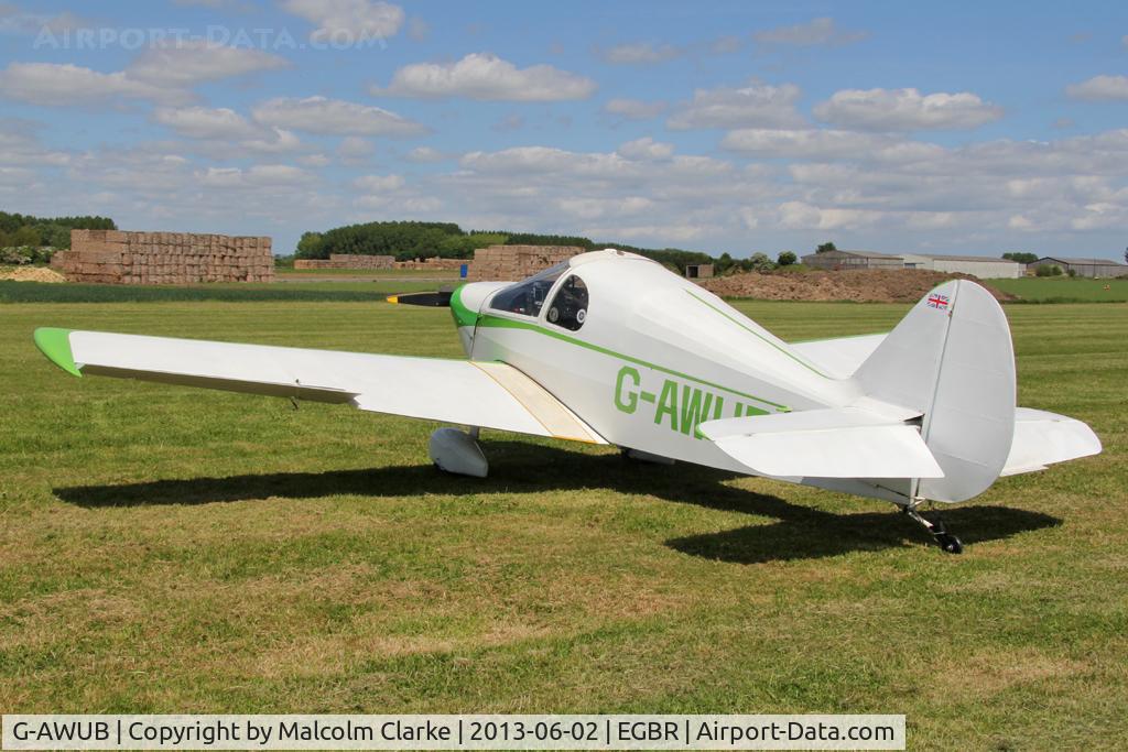 G-AWUB, 1954 Gardan GY-201 Minicab (Modified) C/N A-205, Gardan GY-201 Minicab (Modified) at The Real Aeroplane Company's Jolly June Jaunt, Breighton Airfield, 2013.