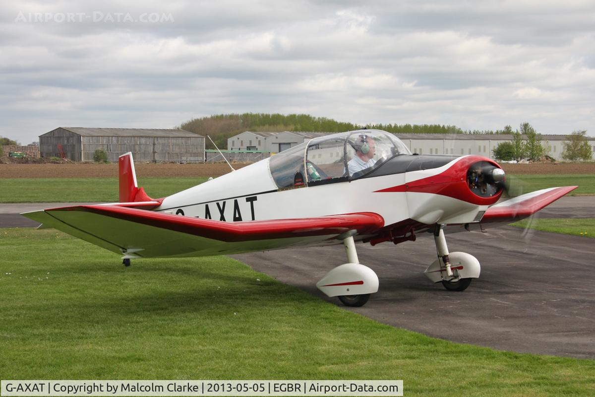 G-AXAT, 1958 Jodel D-117A C/N 836, Jodel D112 at The Real Aeroplane Company's May-hem Fly-in Breighton Airfield, May 5th 2013