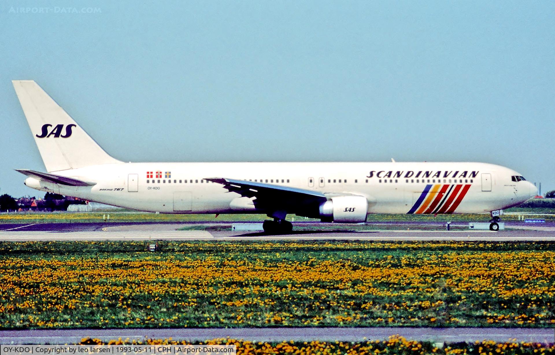 OY-KDO, 1990 Boeing 767-383/ER C/N 24849, Copenhagen 11.5.93