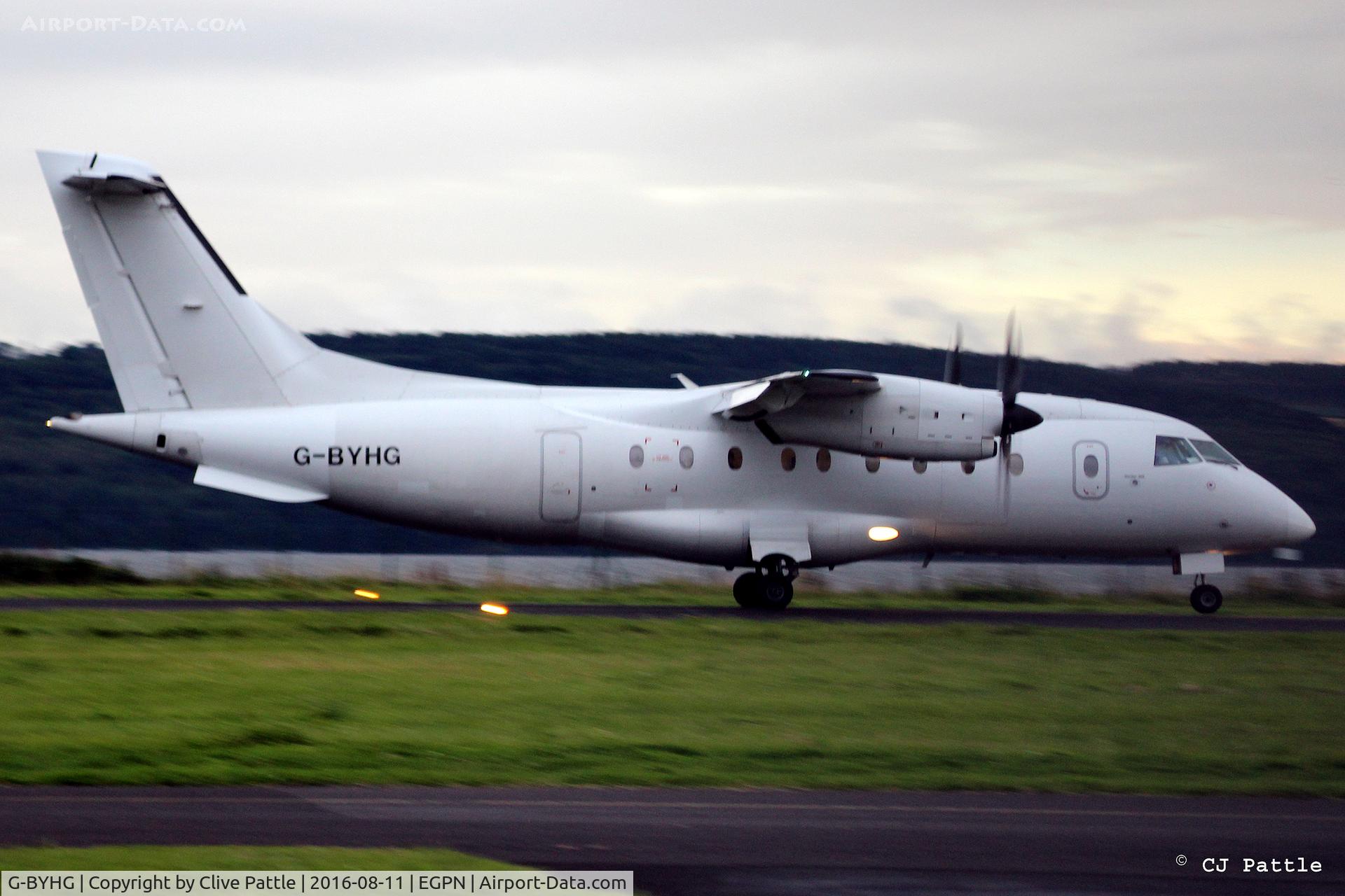 G-BYHG, 1998 Dornier 328-100 C/N 3098, Fast landing roll At Dundee EGPN