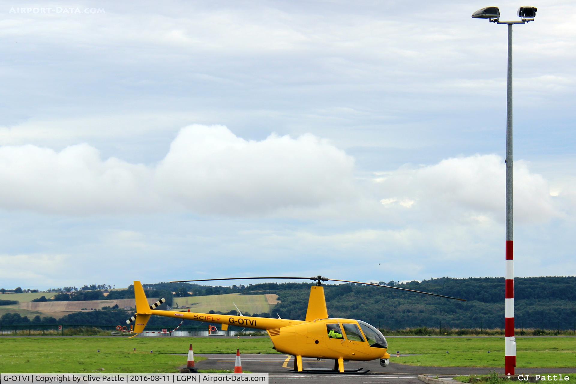 G-OTVI, 2005 Robinson R44 Raven II C/N 10833, Parked up At Dundee EGPN