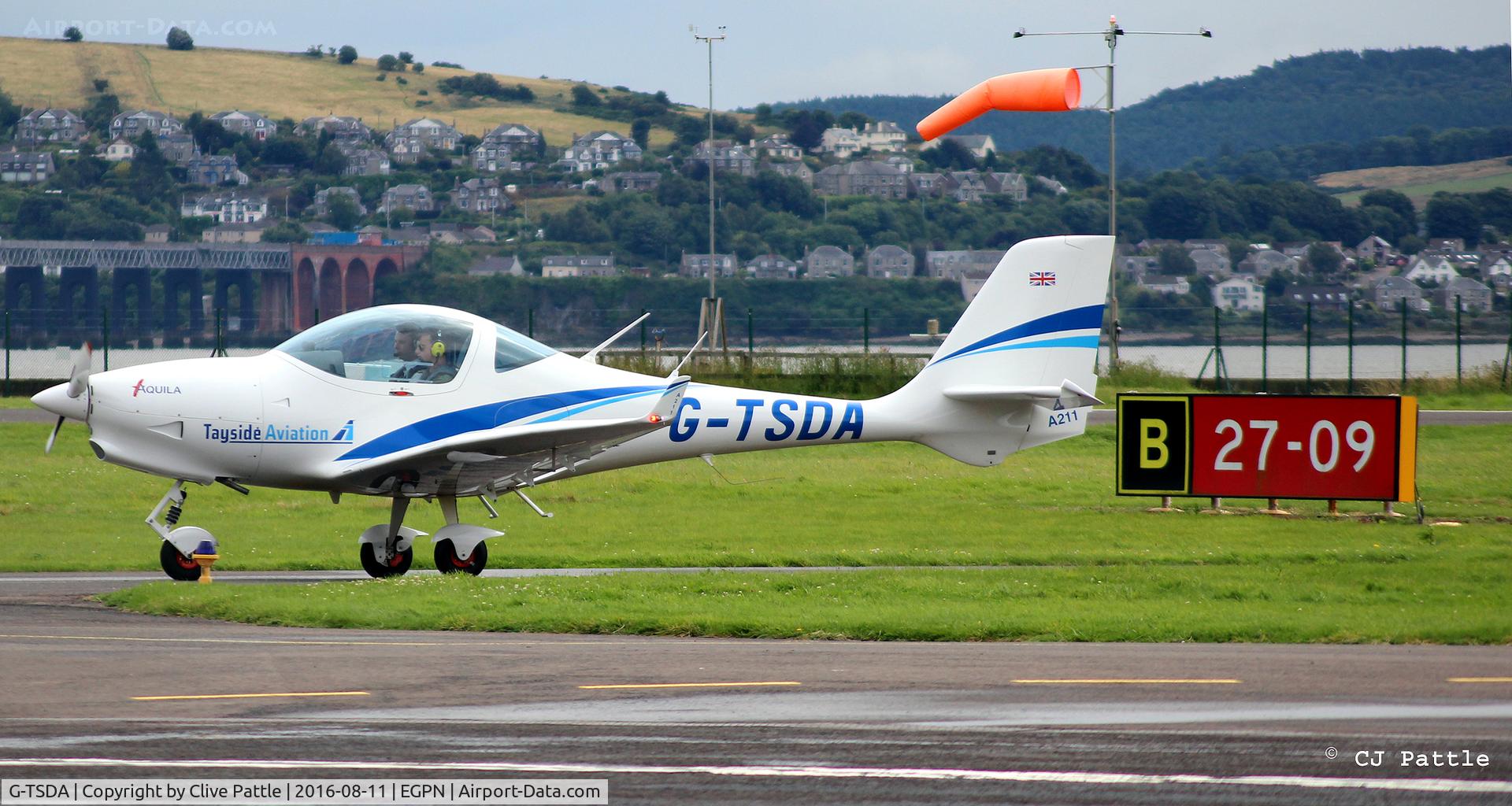 G-TSDA, 2015 Aquila AT01-100A C/N AT01-100A-329, Tayside Aviation trainer in action At Dundee EGPN